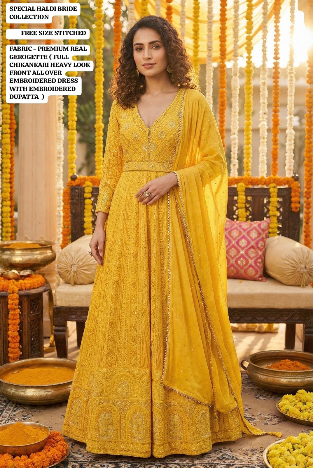 Designer Special Haldi Bride Collection