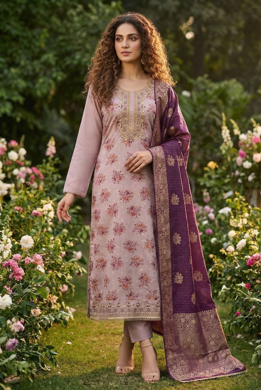 Seven Elegants Super Hit Chandari Purple